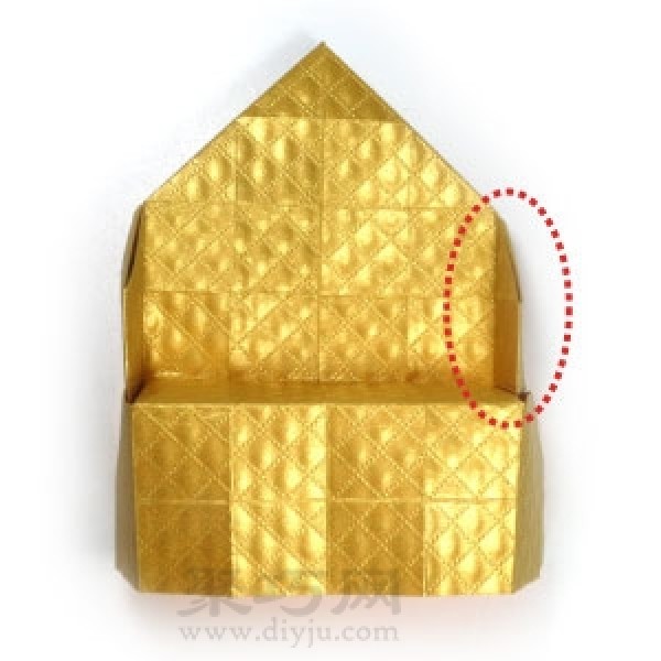 Simple folding method of origami throne