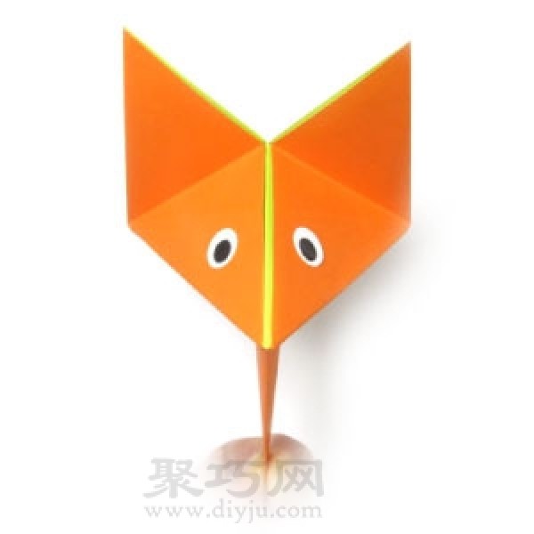 Simple fox origami step-by-step illustrated tutorial