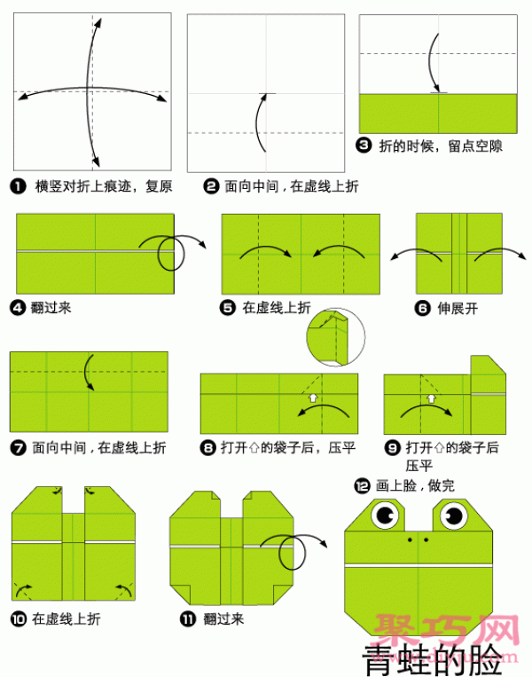 Simple Origami Little Frog Origami Tutorial for Toddlers