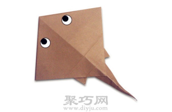 Illustration of ray DIY origami tutorial for children