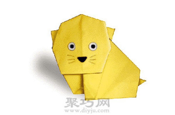 Simple origami kitten tutorial for toddlers