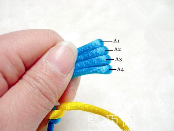 How to braid the Chinese knot Bao Knot 4 sets of Sanbao wiring diagram tutorial