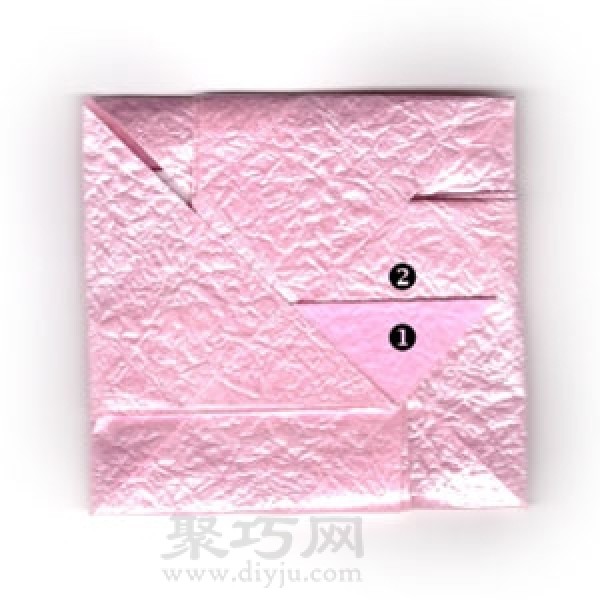 Origami Diamond Envelope Steps Illustration