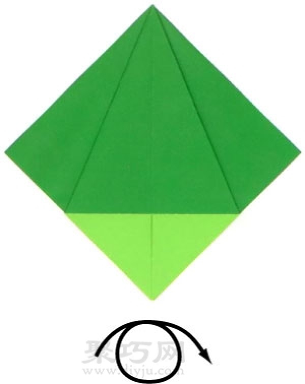 Basic origami folding method: sharp angle folding