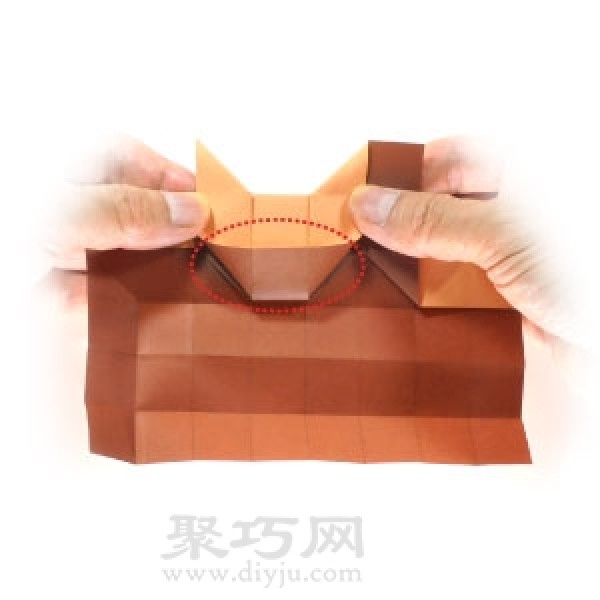 Learn to make origami three-dimensional standing puppy step by step