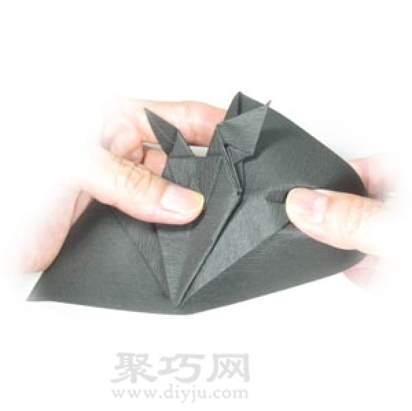 Origami bat tutorial illustration