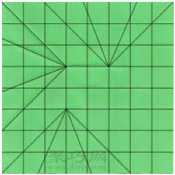 Hollow Cube Origami: Illustration of the folding method of forming a paper cube