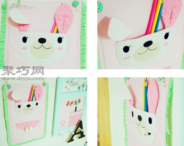 Teach you how to make a hanging storage bag DIY cartoon rabbit storage hanging bag tutorial