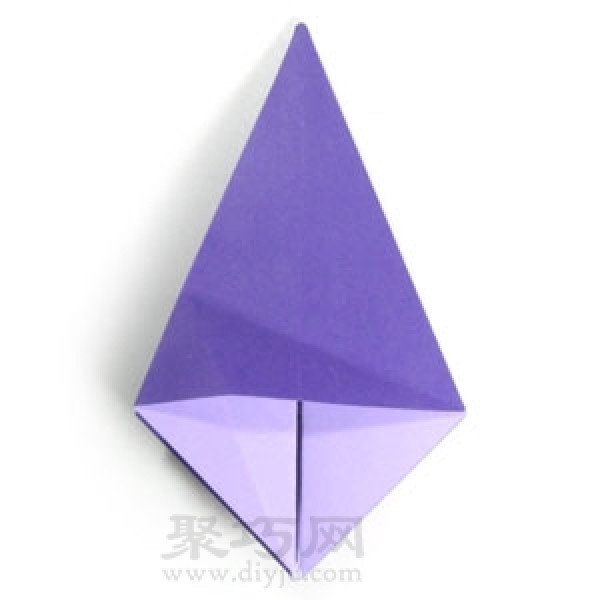 Basic origami folding method: leaf-shaped folding