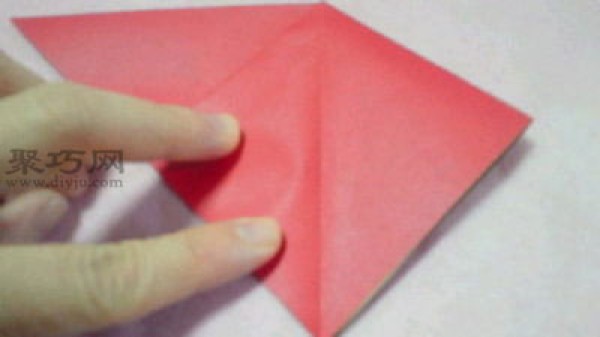 How to fold a simple strawberry Flat strawberry origami illustration