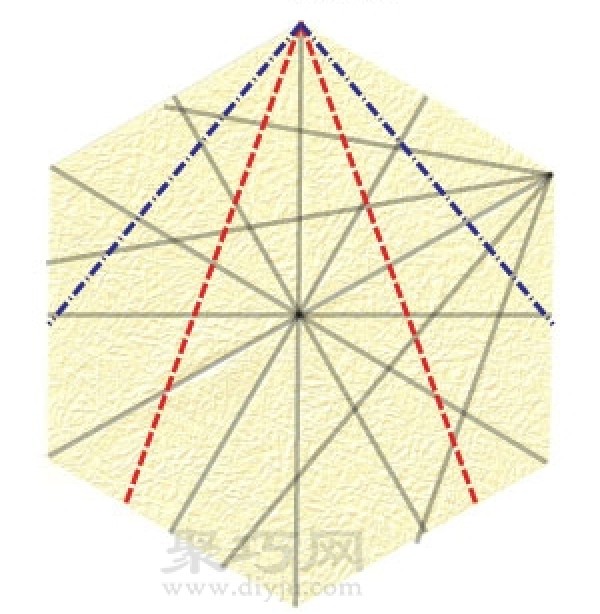 Basic origami folding method: lower diamond fold