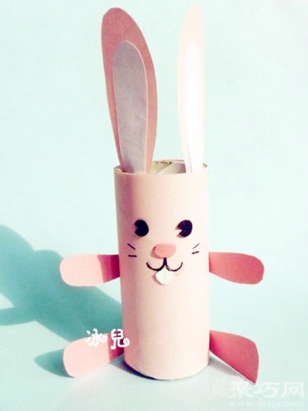 Toilet paper tube creative handmade cute rabbit Step by step handmade paper tube rabbit