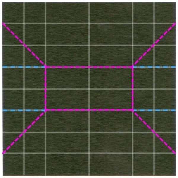 Illustration of steps for making origami digital camera