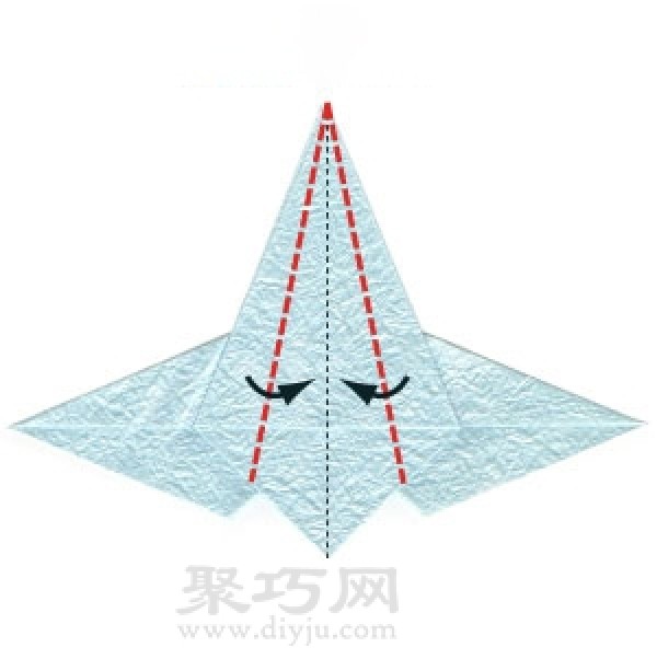 Illustration of steps to make origami flying paper cranes