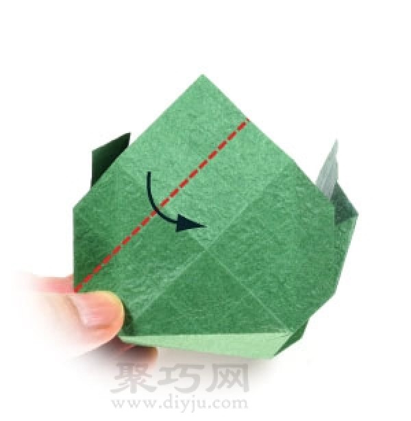 Simple origami illustration of a square box with lid