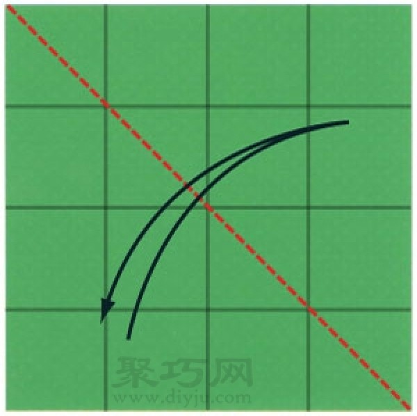 Use square paper to fold southeast, northwest, childhood game, southeast, northwest origami process