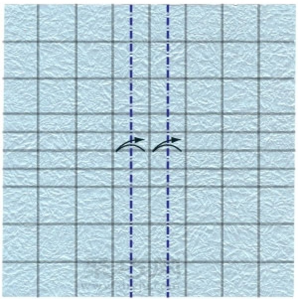 Illustration of the steps for origami making a three-dimensional round cup