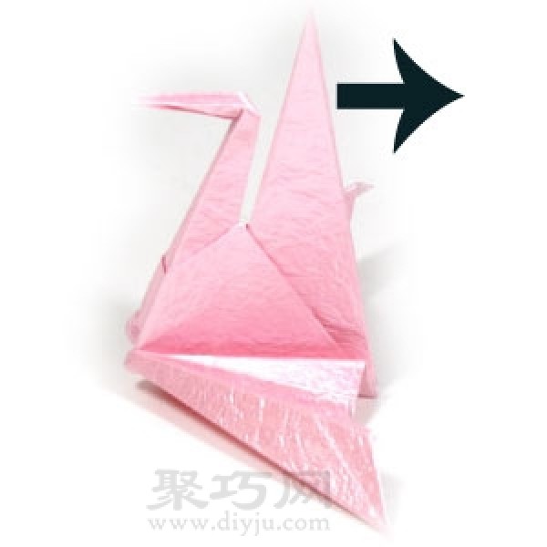 Simple folding method of paper cranes Step by step illustration of folding paper cranes