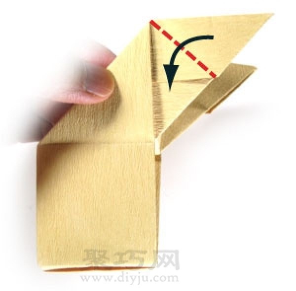 Illustration of the steps of chair origami