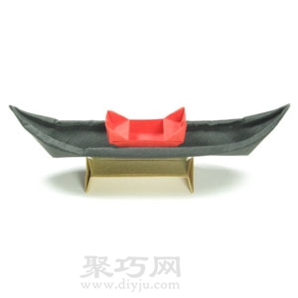 Simple illustration of origami gondola boat