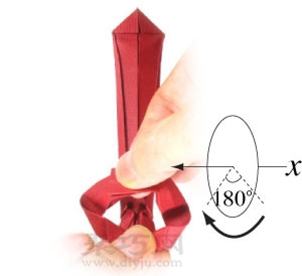 Illustration of steps for making handmade origami ties