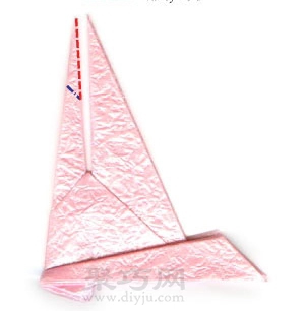 Simple folding method of paper cranes Step by step illustration of folding paper cranes