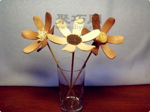 Popsicle stick diy creative little flowers ice cream sticks turning waste into treasure handmade collection