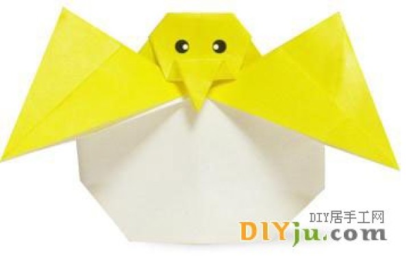 Very interesting chicken origami illustration