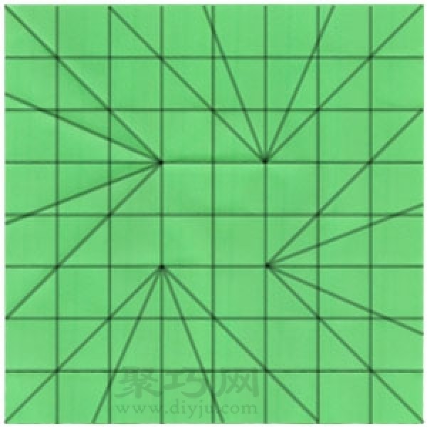 Hollow Cube Origami: Illustration of the folding method of forming a paper cube