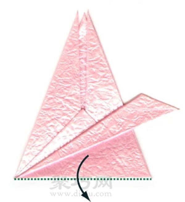 Simple folding method of paper cranes Step by step illustration of folding paper cranes