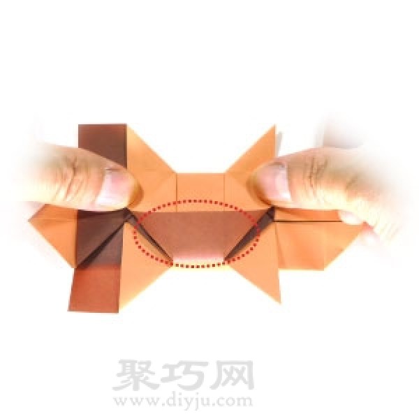 Learn to make origami three-dimensional standing puppy step by step