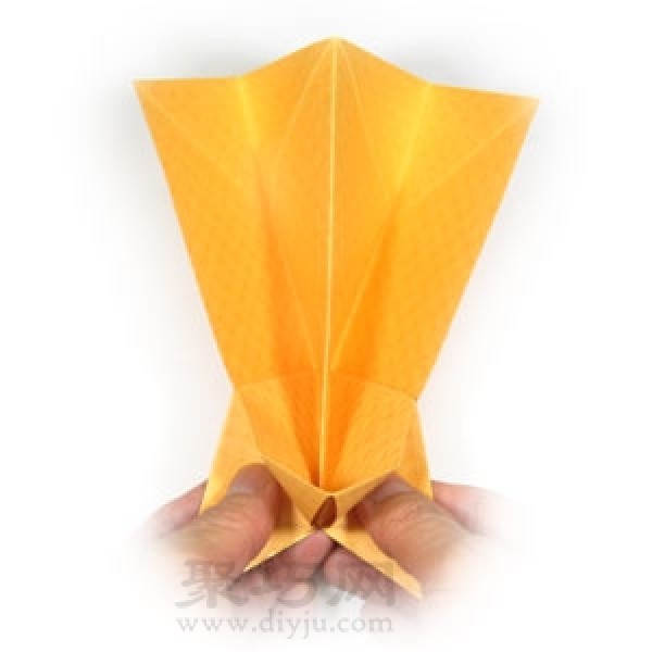 Simple origami goldfish method