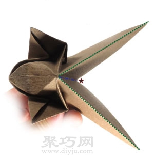 Three-dimensional rhinoceros origami method