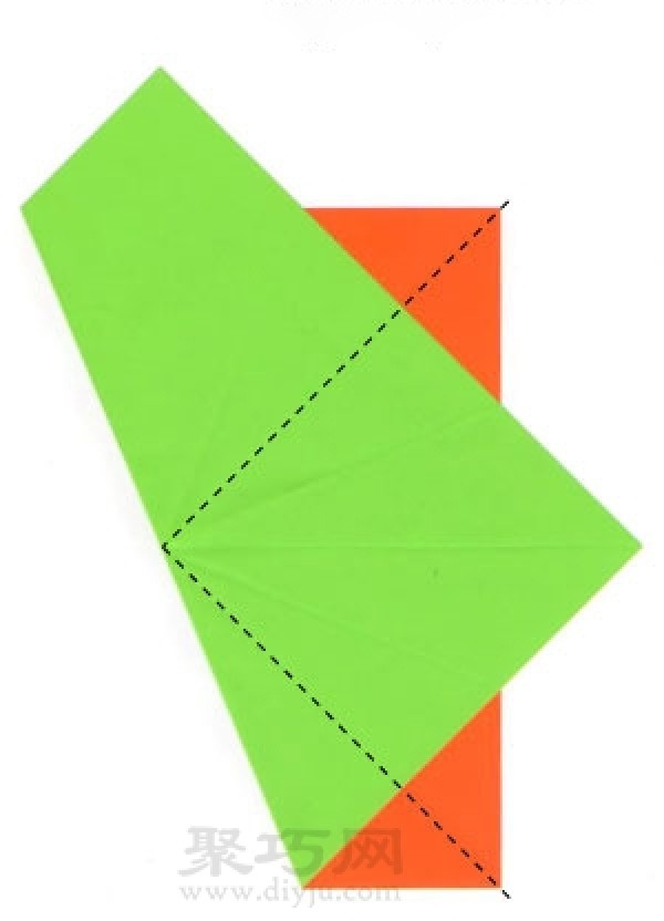 Simple origami square balloon blowing method