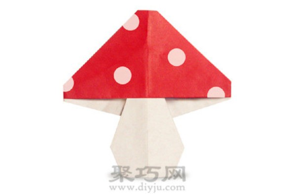 Simple mushroom origami tutorial for kindergarten