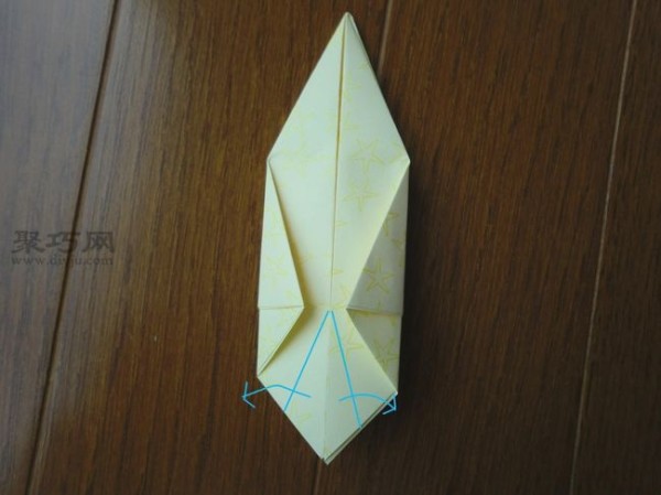 Childrens creative DIY origami three-dimensional rocket making illustrated tutorial