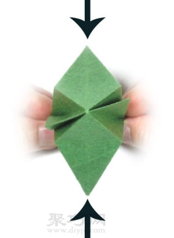 Basic origami folding method: 6 sepals