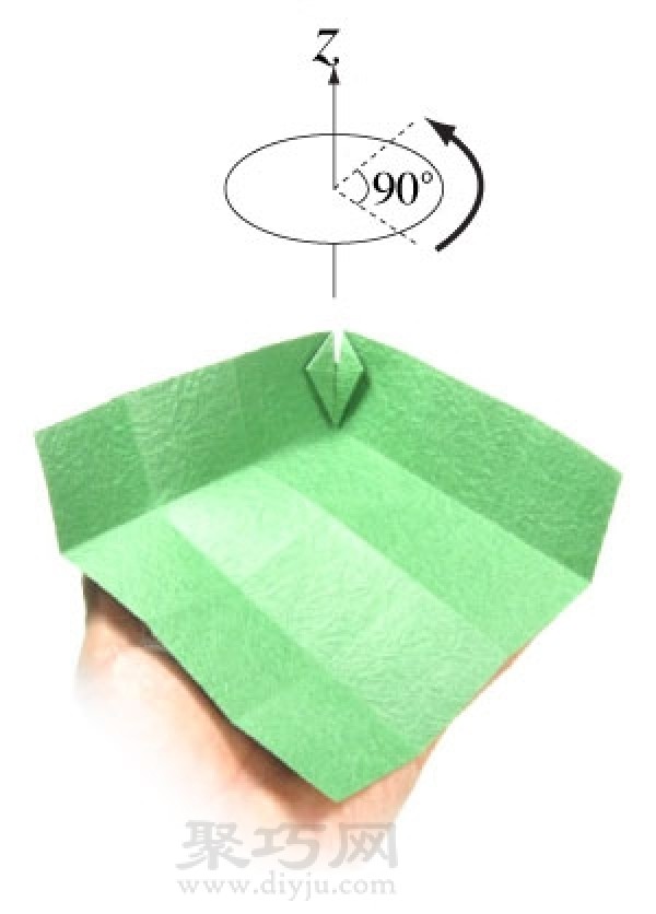 Origami candy box folding method is simple and practical