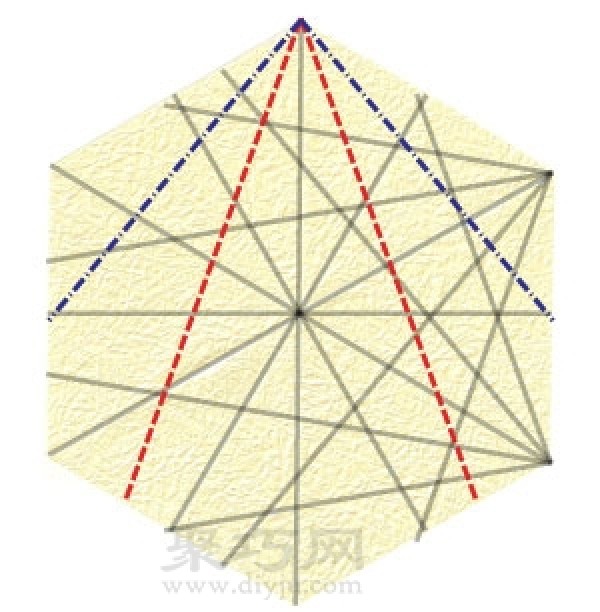 Basic origami folding method: lower diamond fold