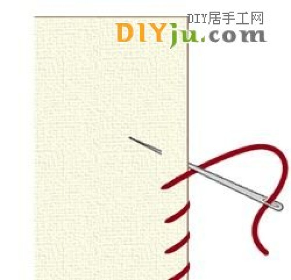 Illustrations of 5 basic stitches for hand sewing