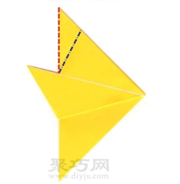 Illustration of steps for making origami chicken