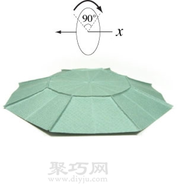 How to fold an origami octagonal plate