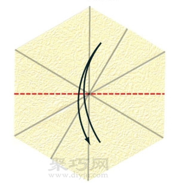 Basic origami folding method: lower diamond fold