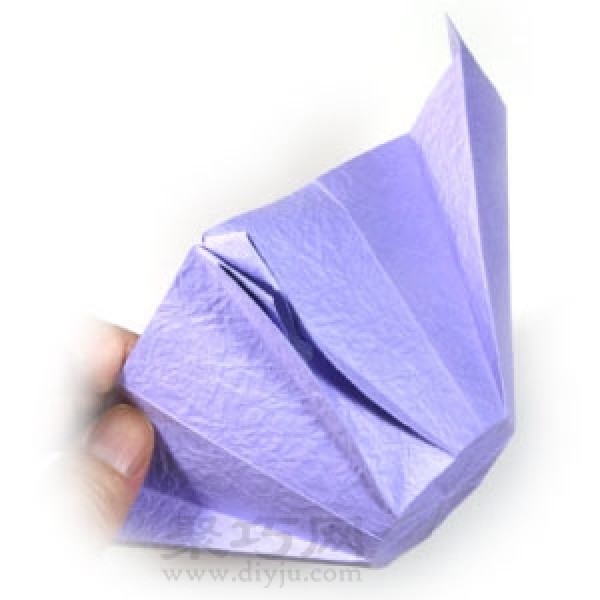 3D paper cup origami tutorial illustration