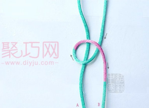 Chinese Knot Button Knot Finishing Illustration of Double Line Button Knot Knitting Method