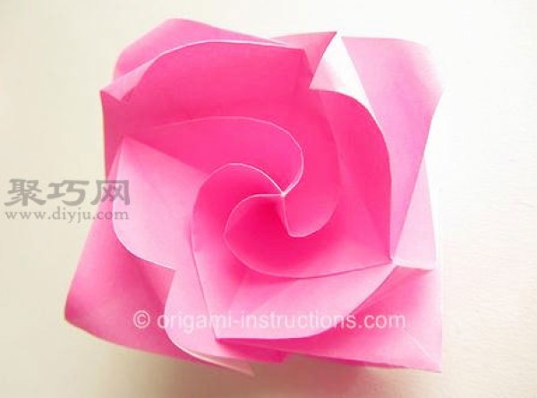 Super simple paper rose folding tutorial, improved version of Kawasaki rose folding method