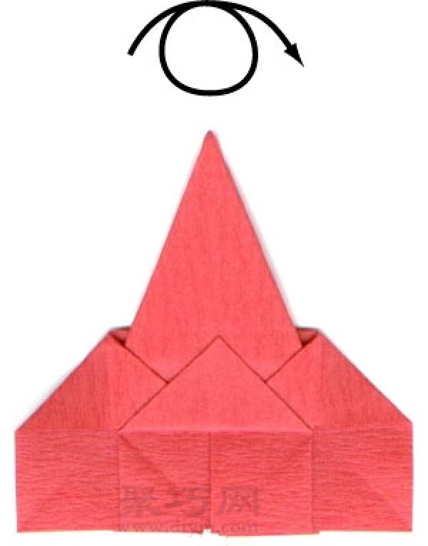 Origami church house origami method