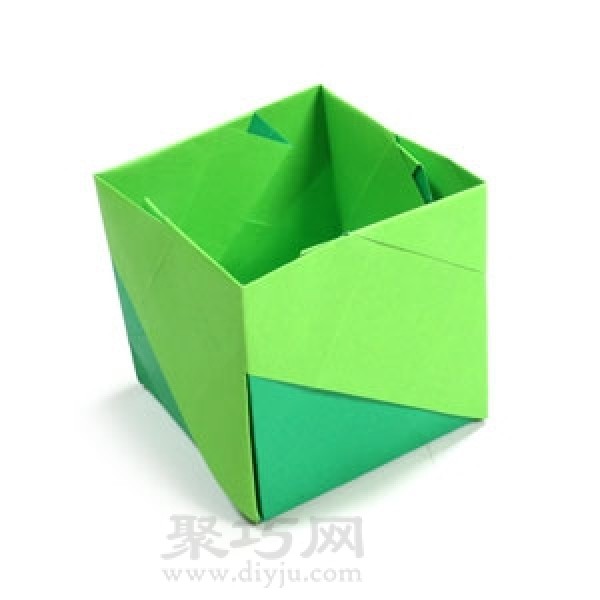 Three-dimensional storage box origami method