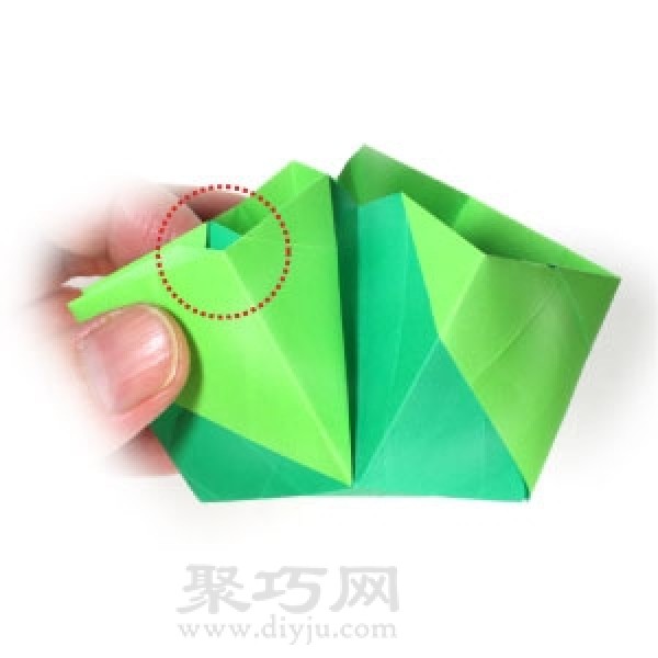 Three-dimensional storage box origami method