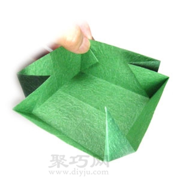 How to fold origami dining table trash box